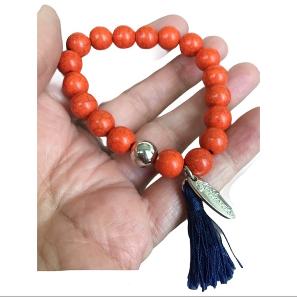 Orange and blue tassel Plunder Bracelet. GO GATORS - Picture 1 of 2